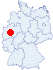 Lage der Jugendherberge Ratingen, Ratingen