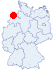 Lage des Zeltplatz Yachthafen, Leer