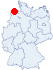 Lage der Jugendherberge Esens-Bensersiel, Esens