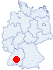 Lage des Naturfreundehauses Auf dem Geisberg, Schuttertal