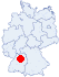 Lage des Bildungshauses St.Bernhard, Rastatt