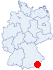 Lage der Jugendherberge Kreuth, Kreuth