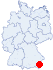 Lage des Naturfreundehauses Krottentaler Alm, Bayrischzell