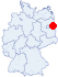 Lage des Jugendbildungszentrum Blossin, Heidesee